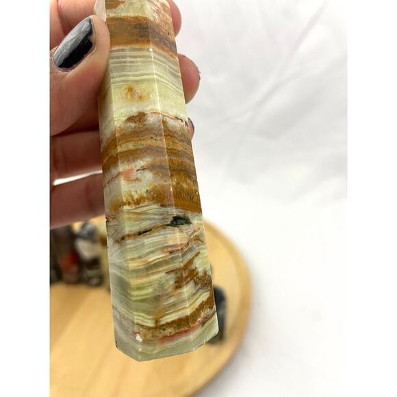 2LB Natural Quartz Stone Obelisk Tower Point Polished Crystal Mixed Lot 12x - Picture 11 of 16